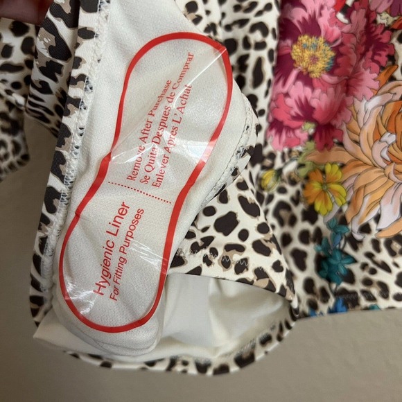 Johnny Was Multicolor Floral and Leopard One Piece Swimsuit - Picture 5 of 8